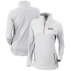 Columbia San Antonio Spurs Women's Omni-Wick Outward Nine Quarter-Zip Pullover Top White