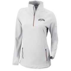 Columbia San Antonio Spurs Women's Omni-Wick Outward Nine Quarter-Zip Pullover Top White