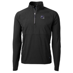Minnesota Vikings Cutter & Buck Helmet Adapt Eco Knit Hybrid Recycled Quarter-Zip Pullover Top - Black - NFL