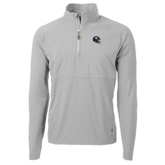 New York Giants Cutter & Buck Helmet Adapt Eco Knit Hybrid Recycled Quarter-Zip Pullover Top - Silver - NFL