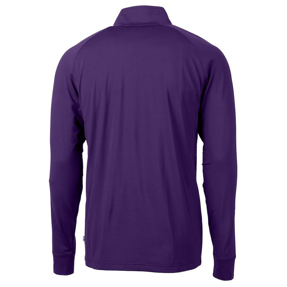 Minnesota Vikings Cutter & Buck Helmet Adapt Eco Knit Stretch Recycled Quarter-Zip Pullover Top - Purple - NFL