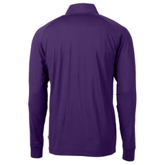 Minnesota Vikings Cutter & Buck Helmet Adapt Eco Knit Stretch Recycled Quarter-Zip Pullover Top - Purple - NFL