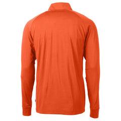 Cincinnati Bengals Cutter & Buck Helmet Adapt Eco Knit Stretch Recycled Quarter-Zip Pullover Top - Orange - NFL