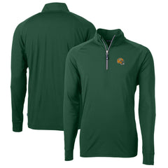 Green Bay Packers Cutter & Buck Helmet Adapt Eco Knit Stretch Recycled Quarter-Zip Pullover Top - Green - NFL