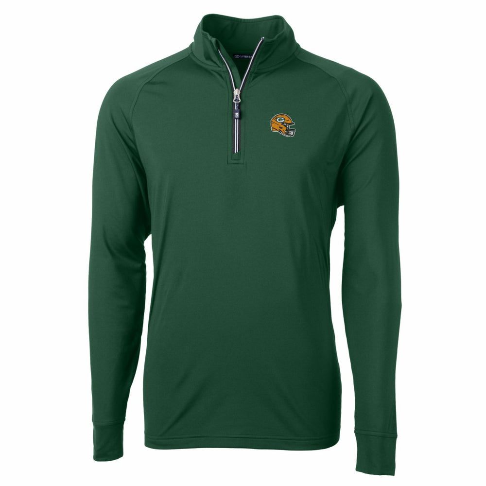 Green Bay Packers Cutter & Buck Helmet Adapt Eco Knit Stretch Recycled Quarter-Zip Pullover Top - Green - NFL