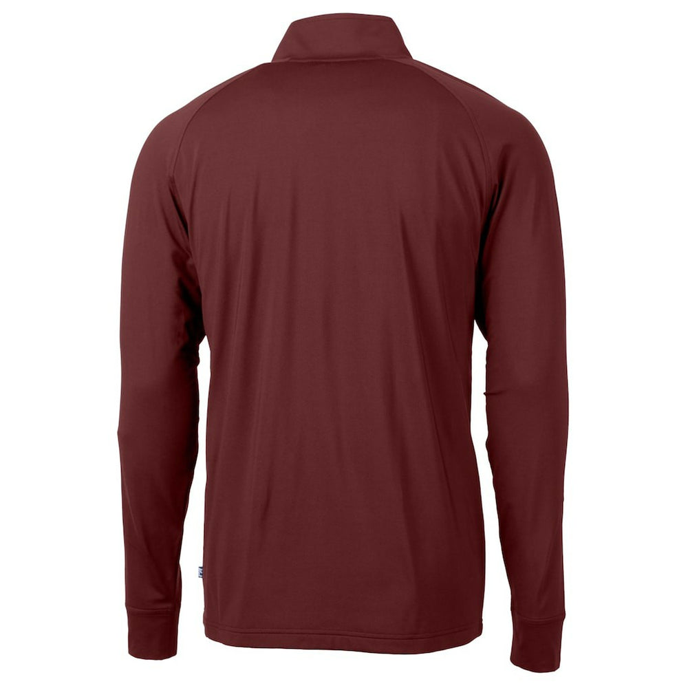 Washington Commanders Cutter & Buck Helmet Adapt Eco Knit Stretch Recycled Quarter-Zip Pullover Top - Burgundy - NFL
