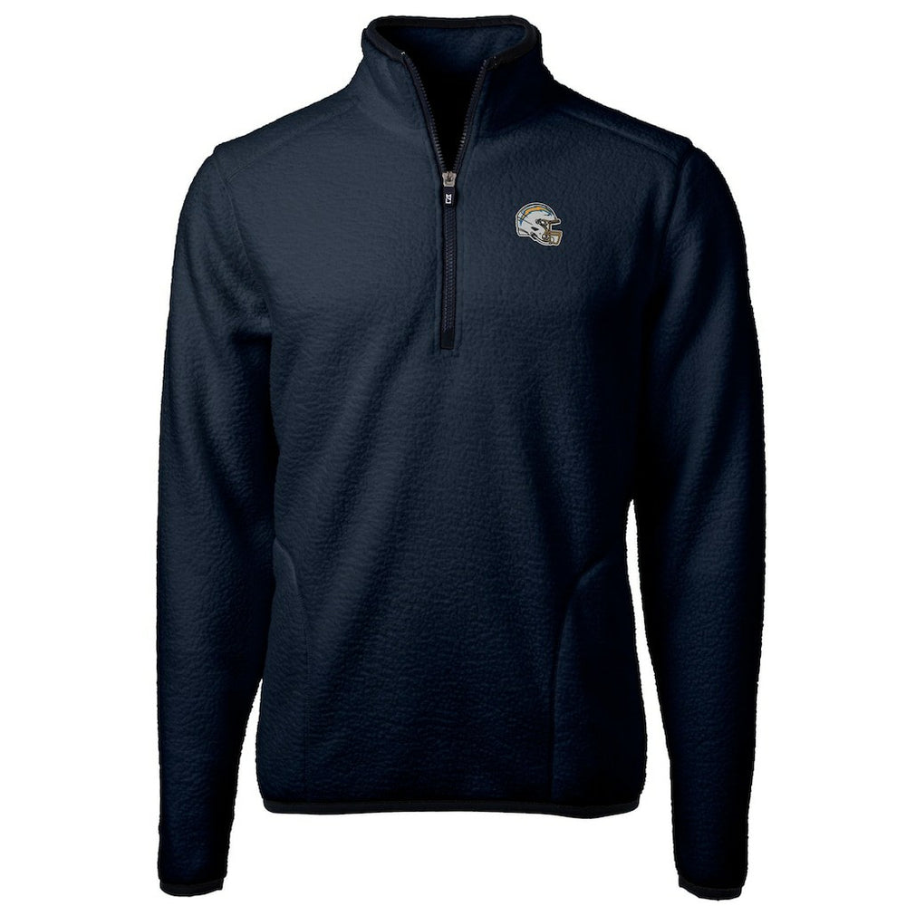 Los Angeles Chargers Cutter & Buck Helmet Cascade Eco Sherpa Fleece Quarter-Zip Pullover Jacket - Navy - NFL