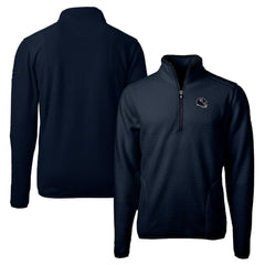 Chicago Bears Cutter & Buck Helmet Cascade Eco Sherpa Fleece Quarter-Zip Pullover Jacket - Navy - NFL
