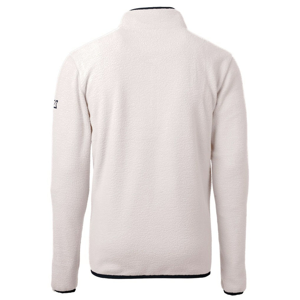 Denver Broncos Cutter & Buck Helmet Cascade Eco Sherpa Fleece Quarter-Zip Pullover Jacket - White - NFL