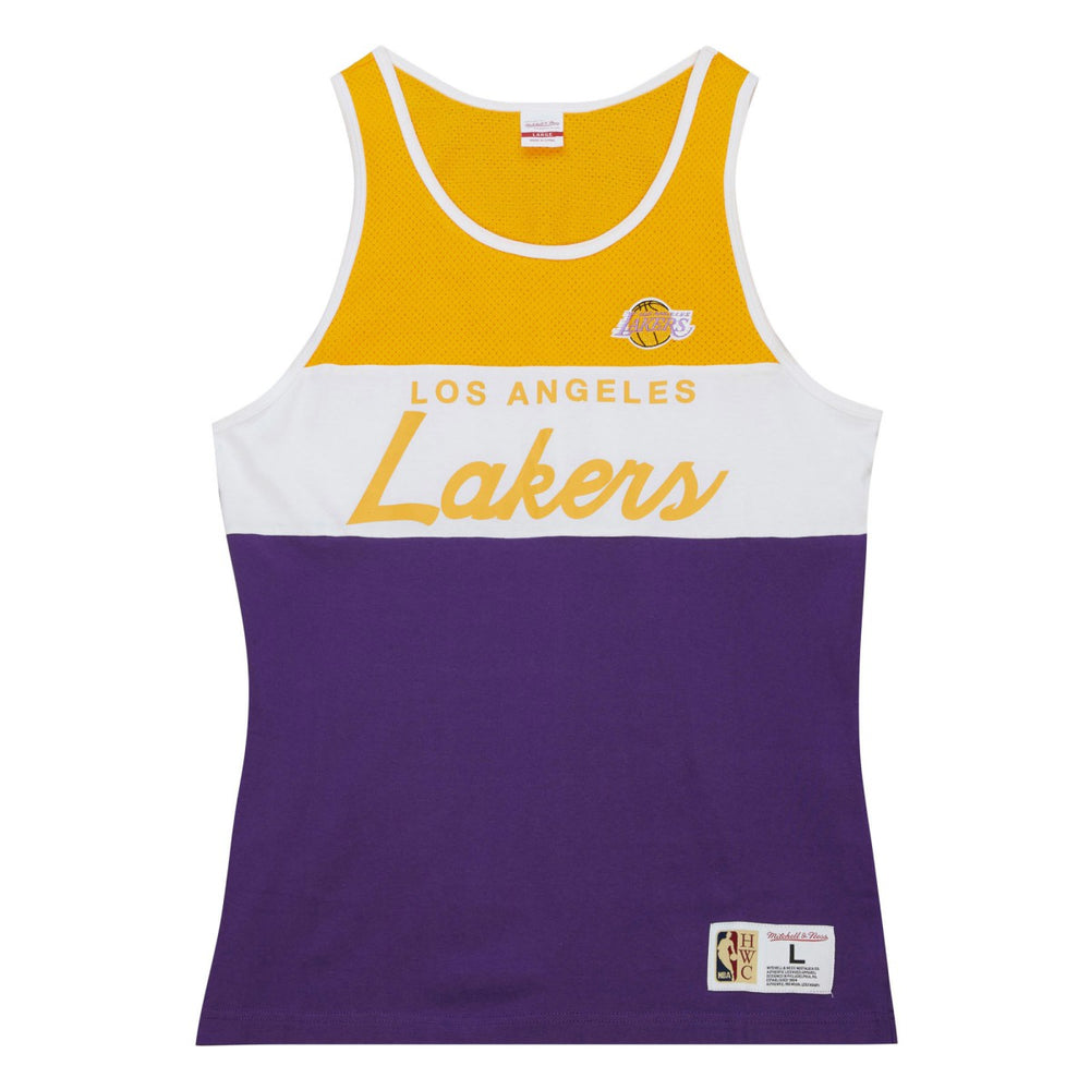 Mitchell & Ness Los Angeles Lakers Special Script Tank Top Purple