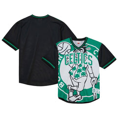 Mitchell & Ness Boston Celtics Jumbotron 3.0 Mesh V-Neck T-Shirt Kelly Green