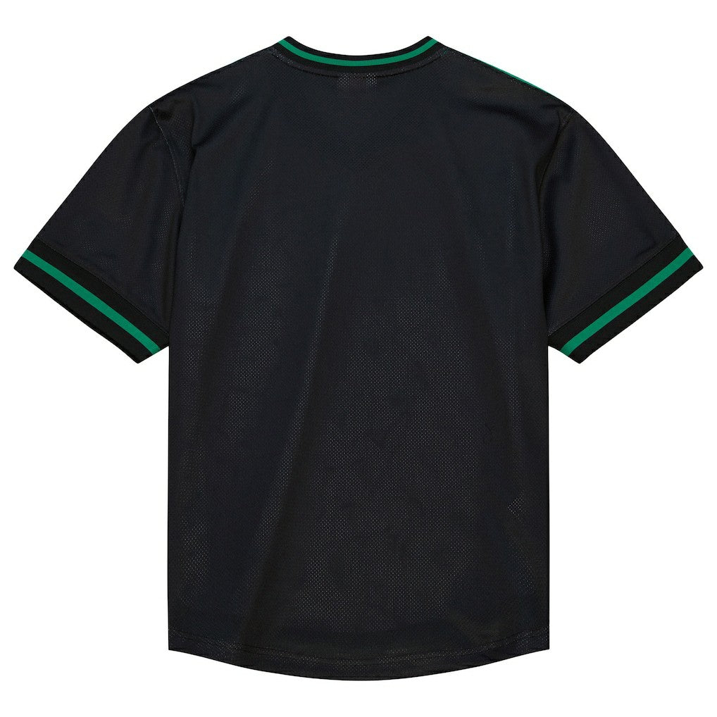 Mitchell & Ness Boston Celtics Jumbotron 3.0 Mesh V-Neck T-Shirt Kelly Green