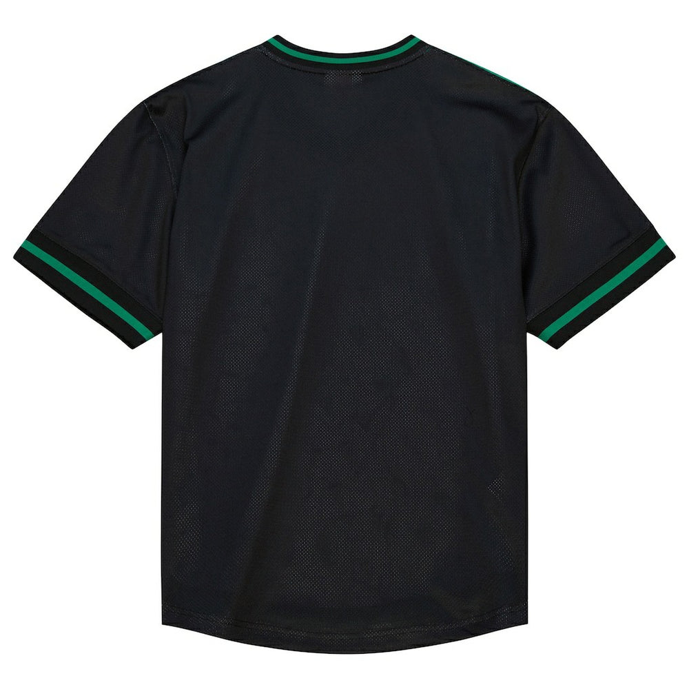 Mitchell & Ness Boston Celtics Jumbotron 3.0 Mesh V-Neck T-Shirt Kelly Green
