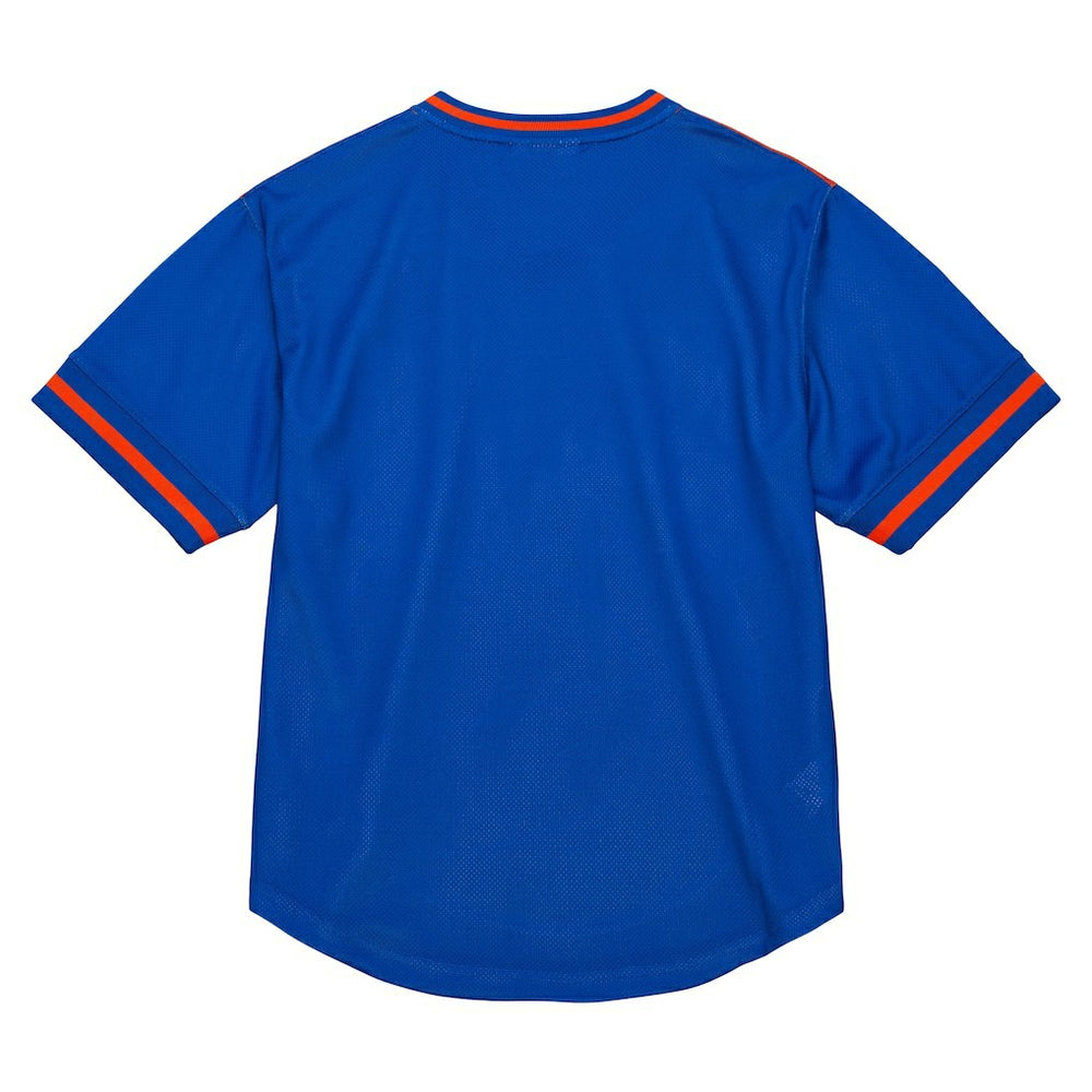 Mitchell & Ness New York Knicks Jumbotron 3.0 Mesh V-Neck T-Shirt Orange