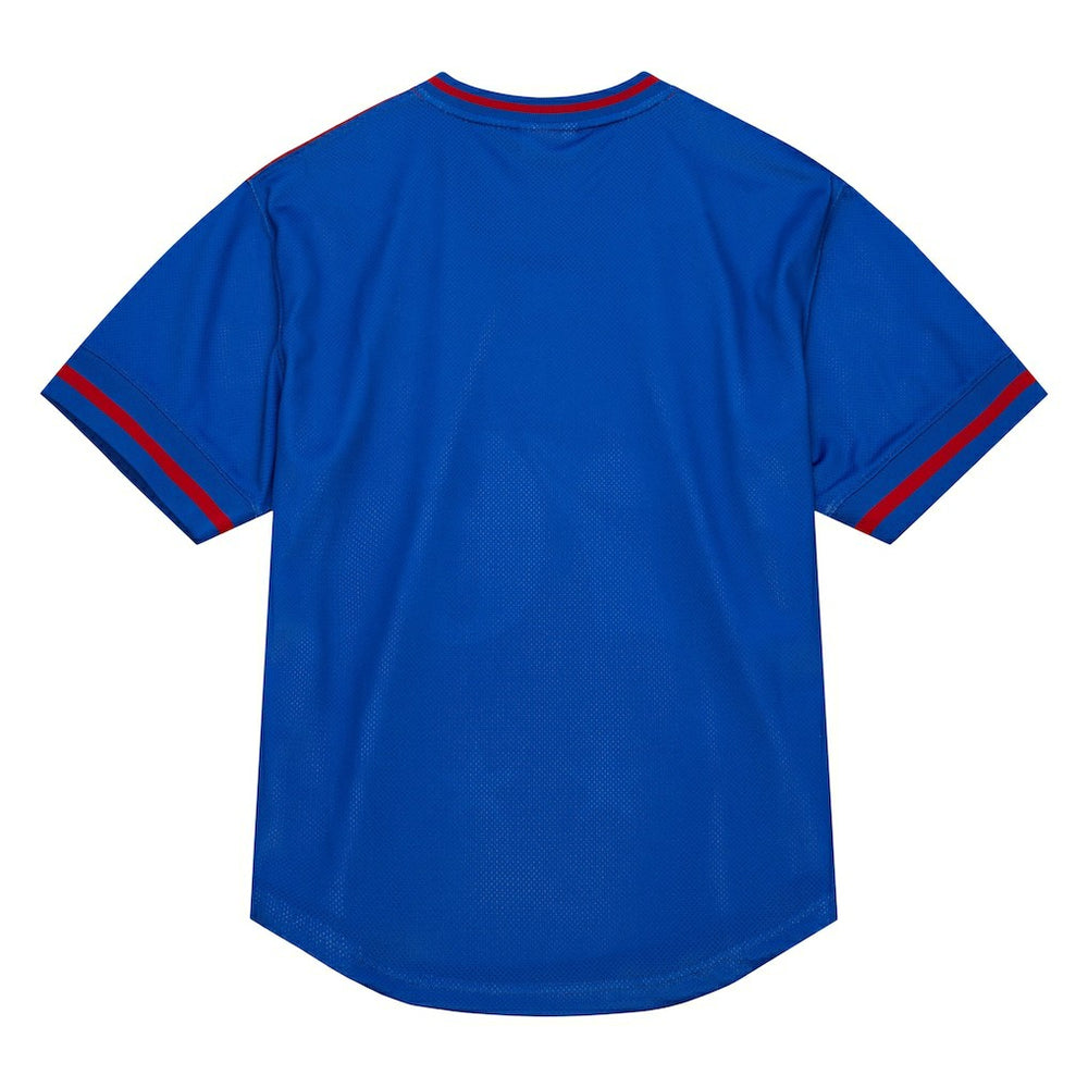 Mitchell & Ness Philadelphia 76ers Jumbotron 3.0 Mesh V-Neck T-Shirt Red