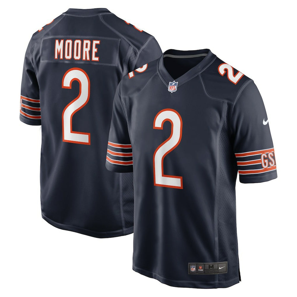 D.J. Moore Chicago Bears Team Color Game Jersey - Navy - Nike