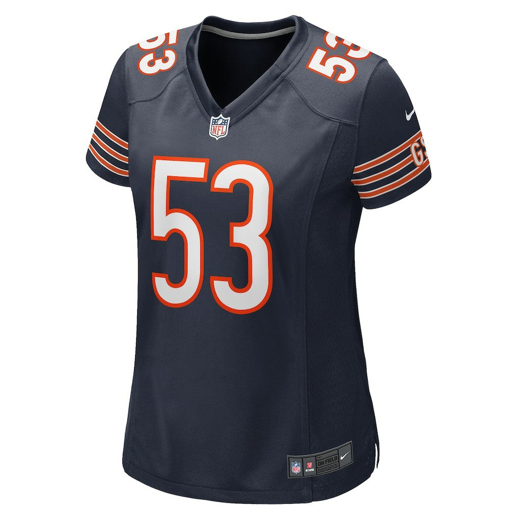 TJ Edwards Chicago Bears Women's Game Player Jersey - Navy - Nike