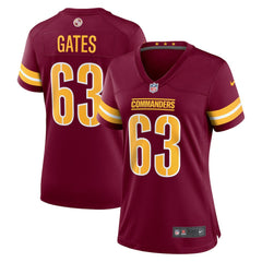 Nick Gates Washington Commanders Women's Game Player Jersey - Burgundy - Nike
