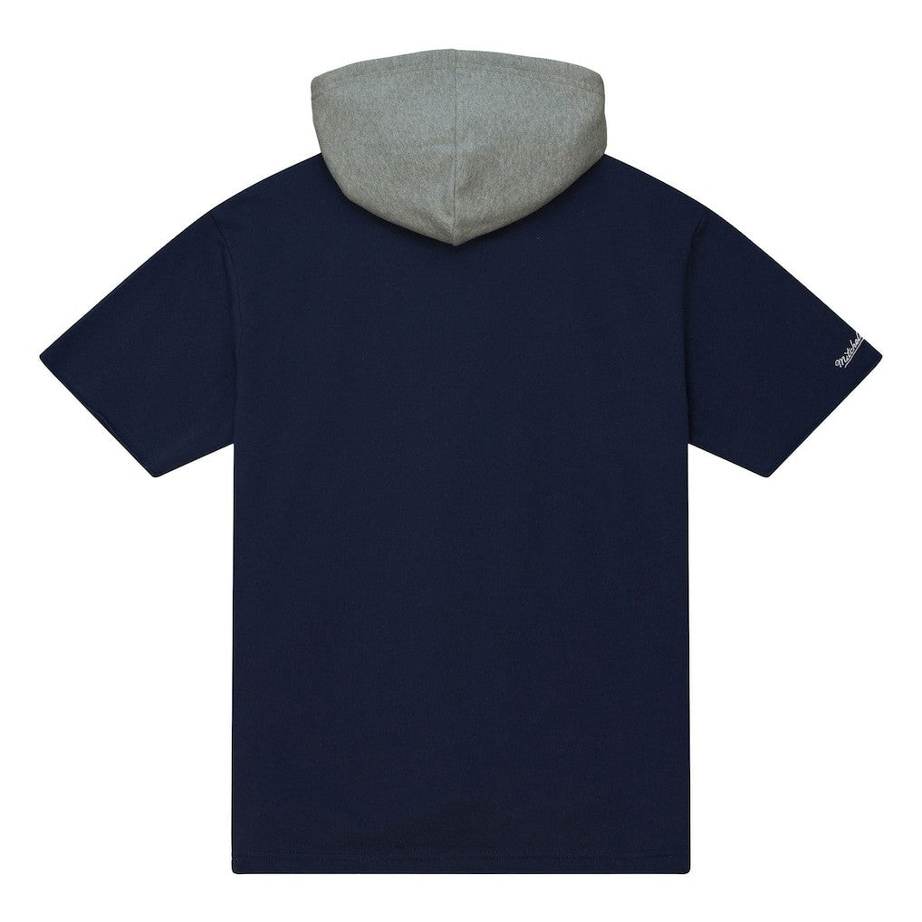 Dallas Cowboys Postgame Short Sleeve Hoodie - Navy - Mitchell & Ness