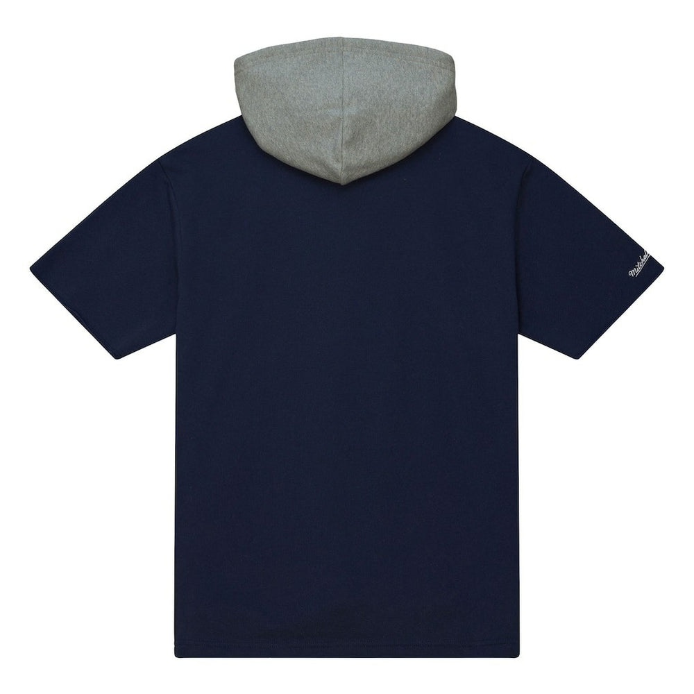 Dallas Cowboys Postgame Short Sleeve Hoodie - Navy - Mitchell & Ness