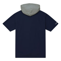 Dallas Cowboys Postgame Short Sleeve Hoodie - Navy - Mitchell & Ness