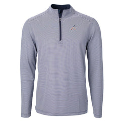Atlanta Braves Cutter & Buck Americana Logo Big & Tall Virtue Eco Pique Recycled Quarter-Zip Pullover Top Discount