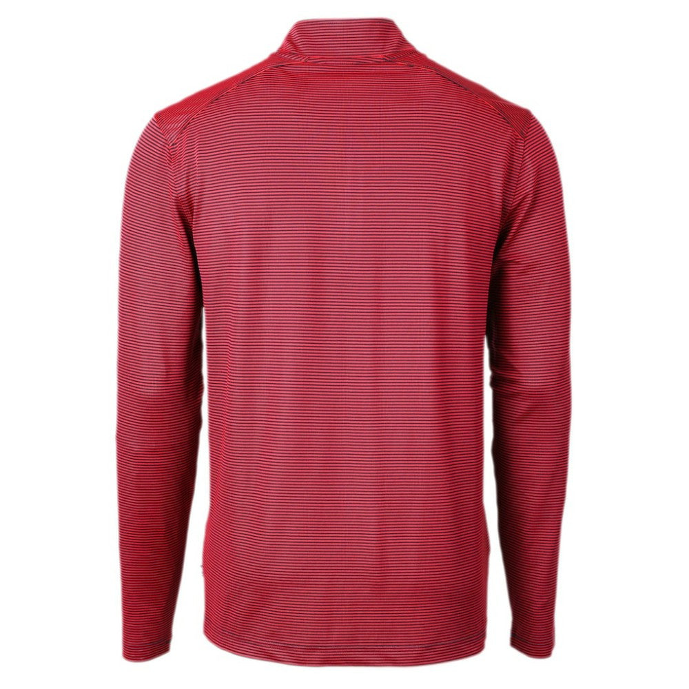 Atlanta Braves Cutter & Buck Americana Logo Big & Tall Virtue Eco Pique Recycled Quarter-Zip Pullover Top Sale
