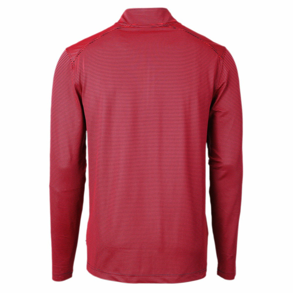 Cincinnati Reds Cutter & Buck Americana Logo Big & Tall Virtue Eco Pique Recycled Quarter-Zip Pullover Top Outlet