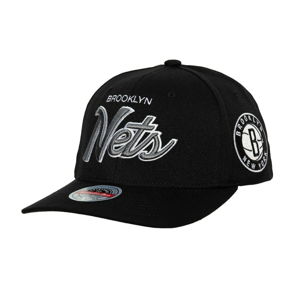 Mitchell & Ness Brooklyn Nets MVP Team Script 2.0 Stretch-Snapback Hat Black
