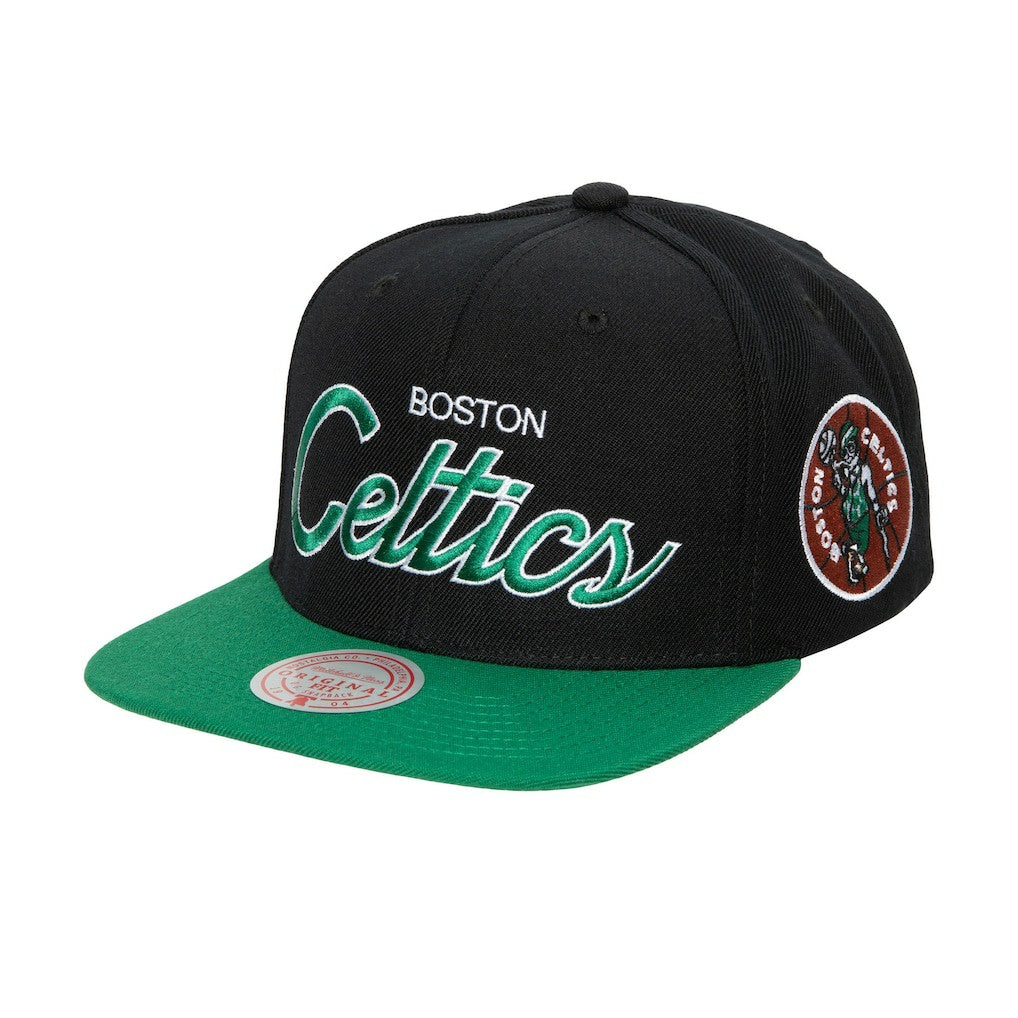 Mitchell & Ness Boston Celtics Hardwood Classics MVP Team Script 2.0 Snapback Hat Black