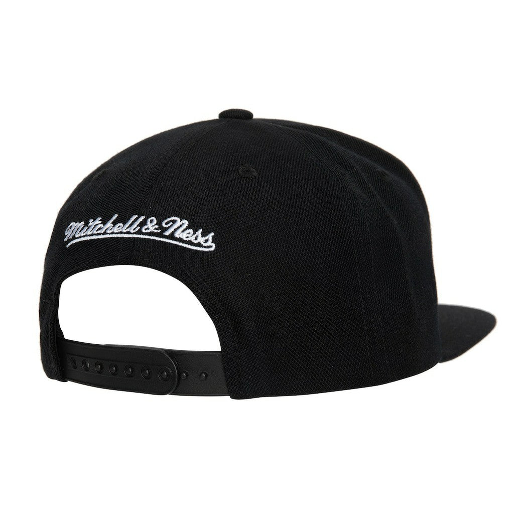 Mitchell & Ness Golden State Warriors Hardwood Classics MVP Team Script 2.0 Snapback Hat Black