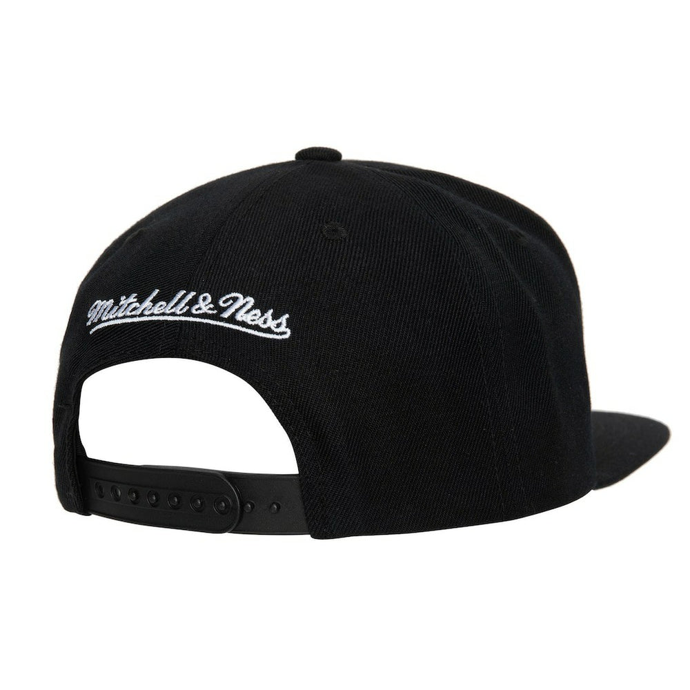 Mitchell & Ness Golden State Warriors Hardwood Classics MVP Team Script 2.0 Snapback Hat Black