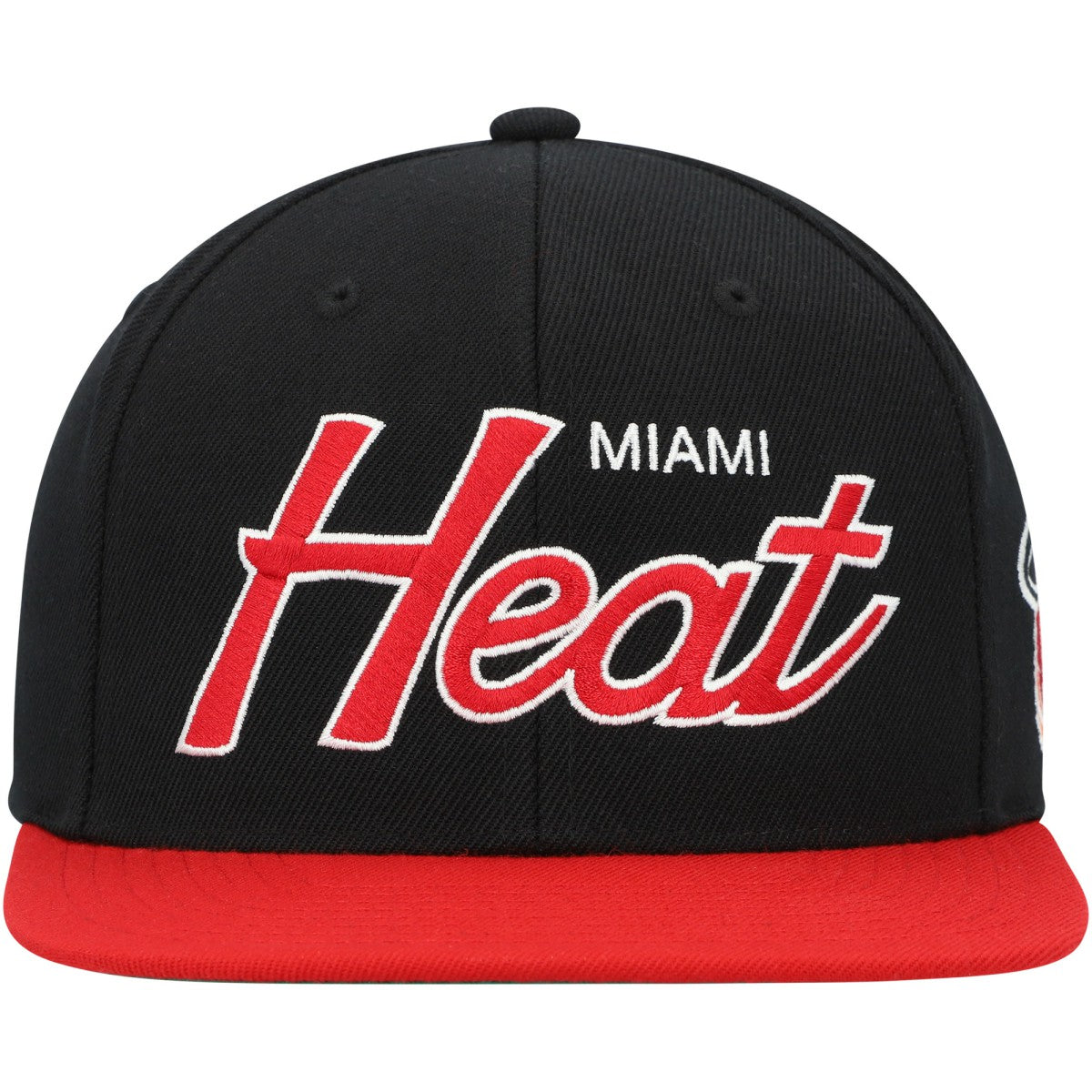 Mitchell & Ness Miami Heat Hardwood Classics MVP Team Script 2.0 Snapback Hat Black