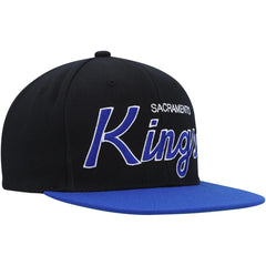 Mitchell & Ness Sacramento Kings Hardwood Classics MVP Team Script 2.0 Snapback Hat Black