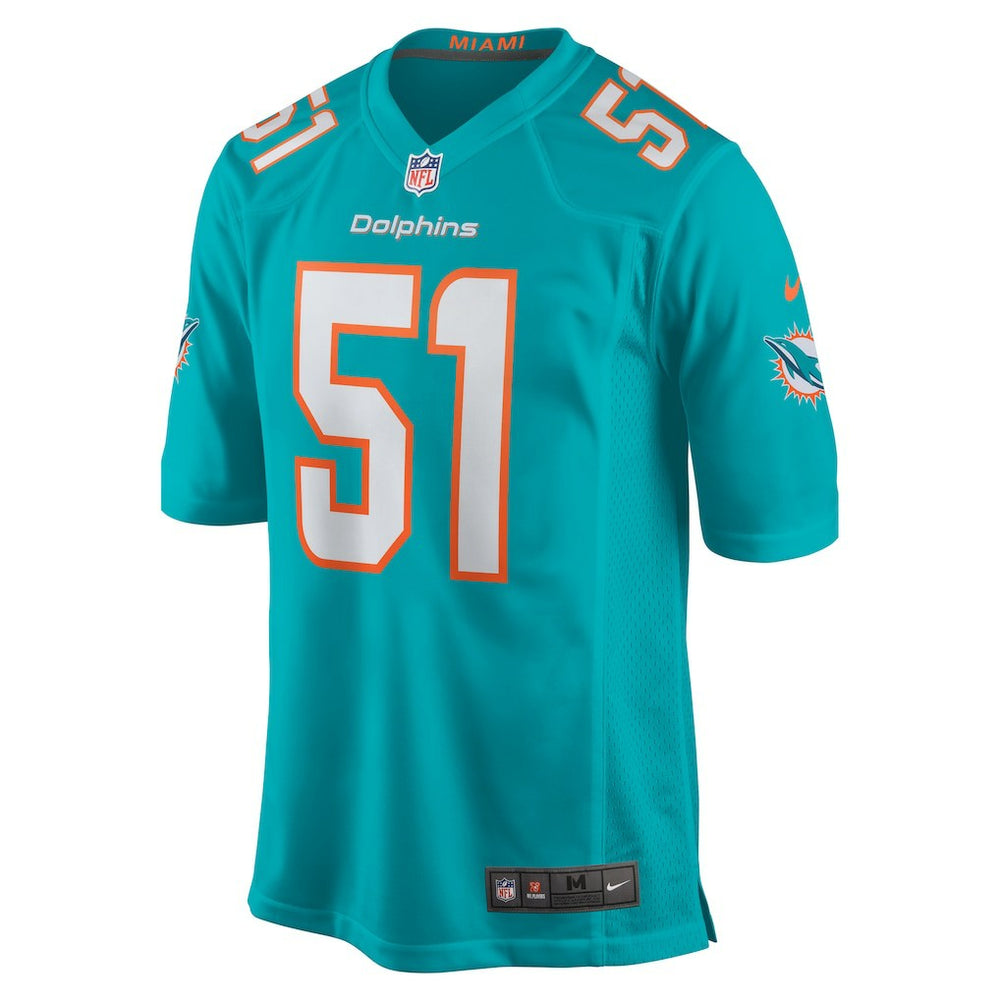 David Long Jr. Miami Dolphins Game Jersey - Aqua - Nike