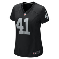 Robert Spillane Las Vegas Raiders Women's Game Player Jersey - Black - Nike