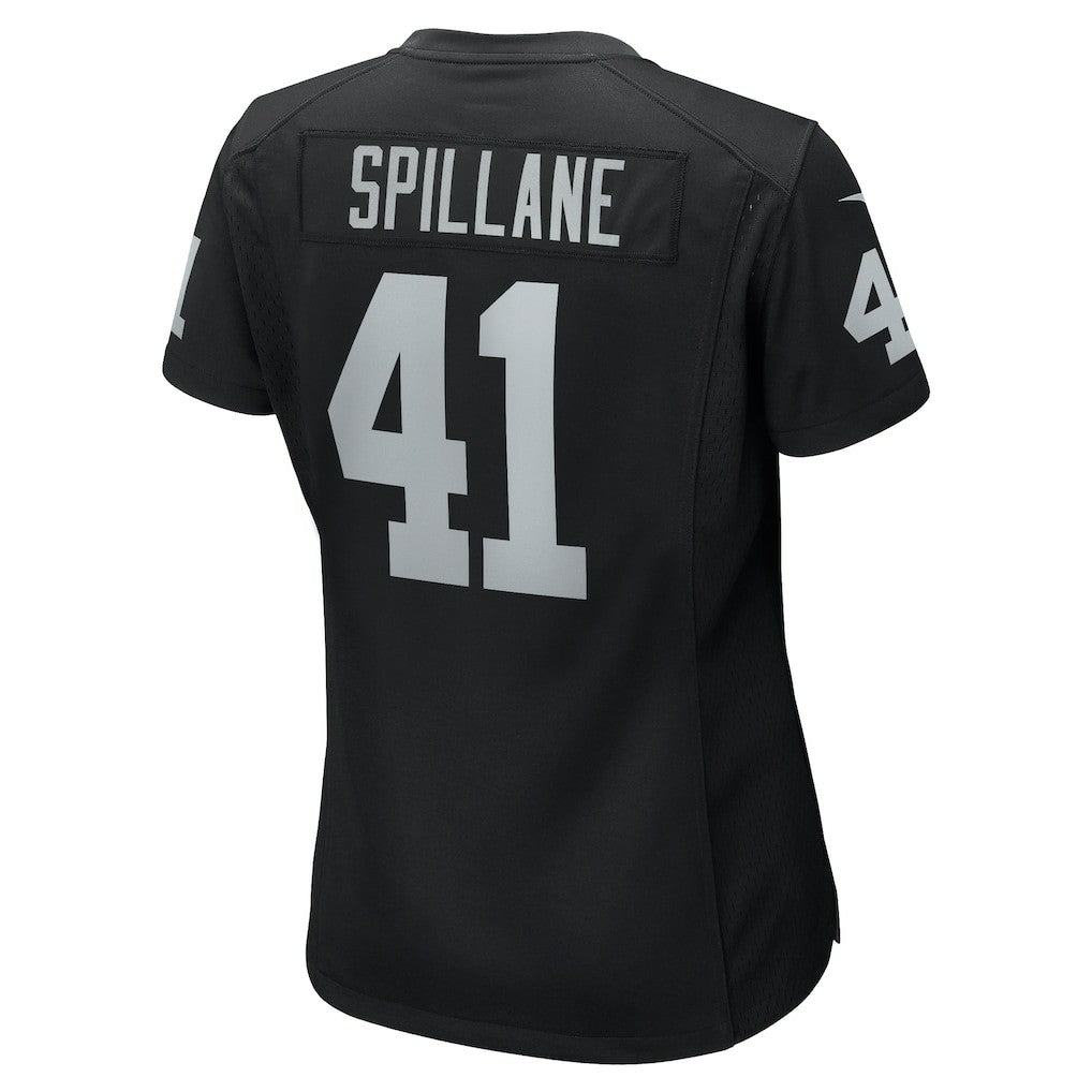 Robert Spillane Las Vegas Raiders Women's Game Player Jersey - Black - Nike