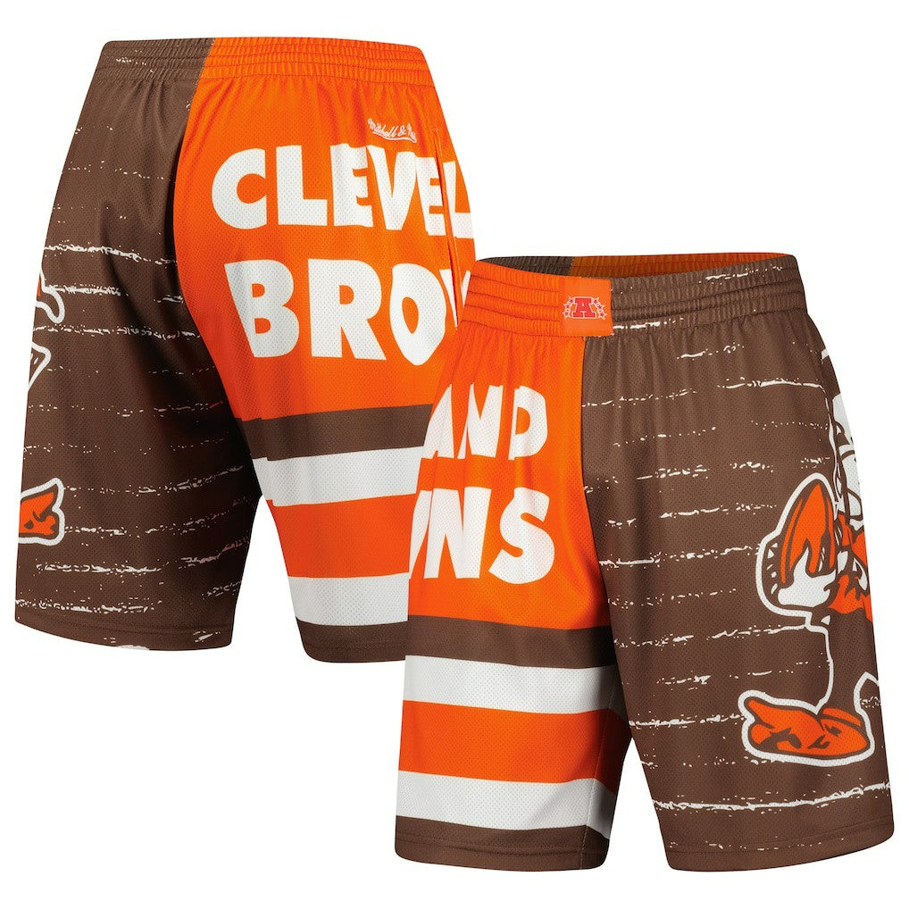 Cleveland Browns Jumbotron 3.0 Shorts - Brown - Mitchell & Ness