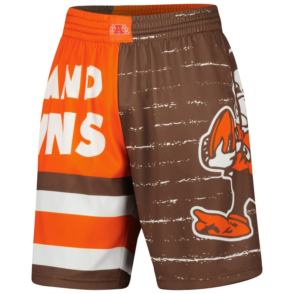 Cleveland Browns Jumbotron 3.0 Shorts - Brown - Mitchell & Ness
