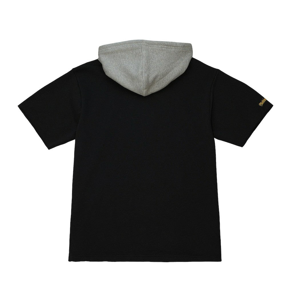 Las Vegas Raiders Postgame Short Sleeve Hoodie - Black - Mitchell & Ness
