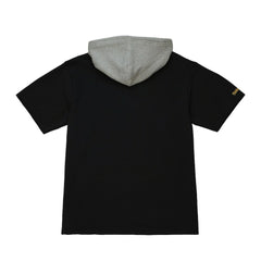 Las Vegas Raiders Postgame Short Sleeve Hoodie - Black - Mitchell & Ness