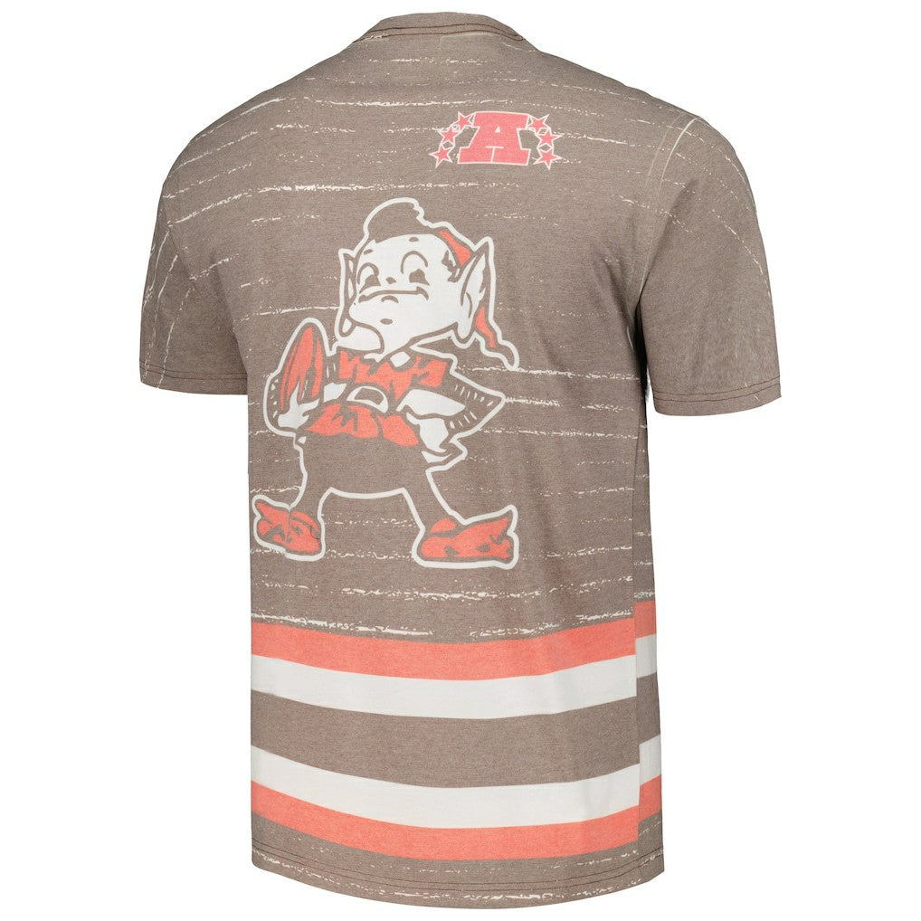 Cleveland Browns Jumbotron 3.0 T-Shirt - Brown - Mitchell & Ness