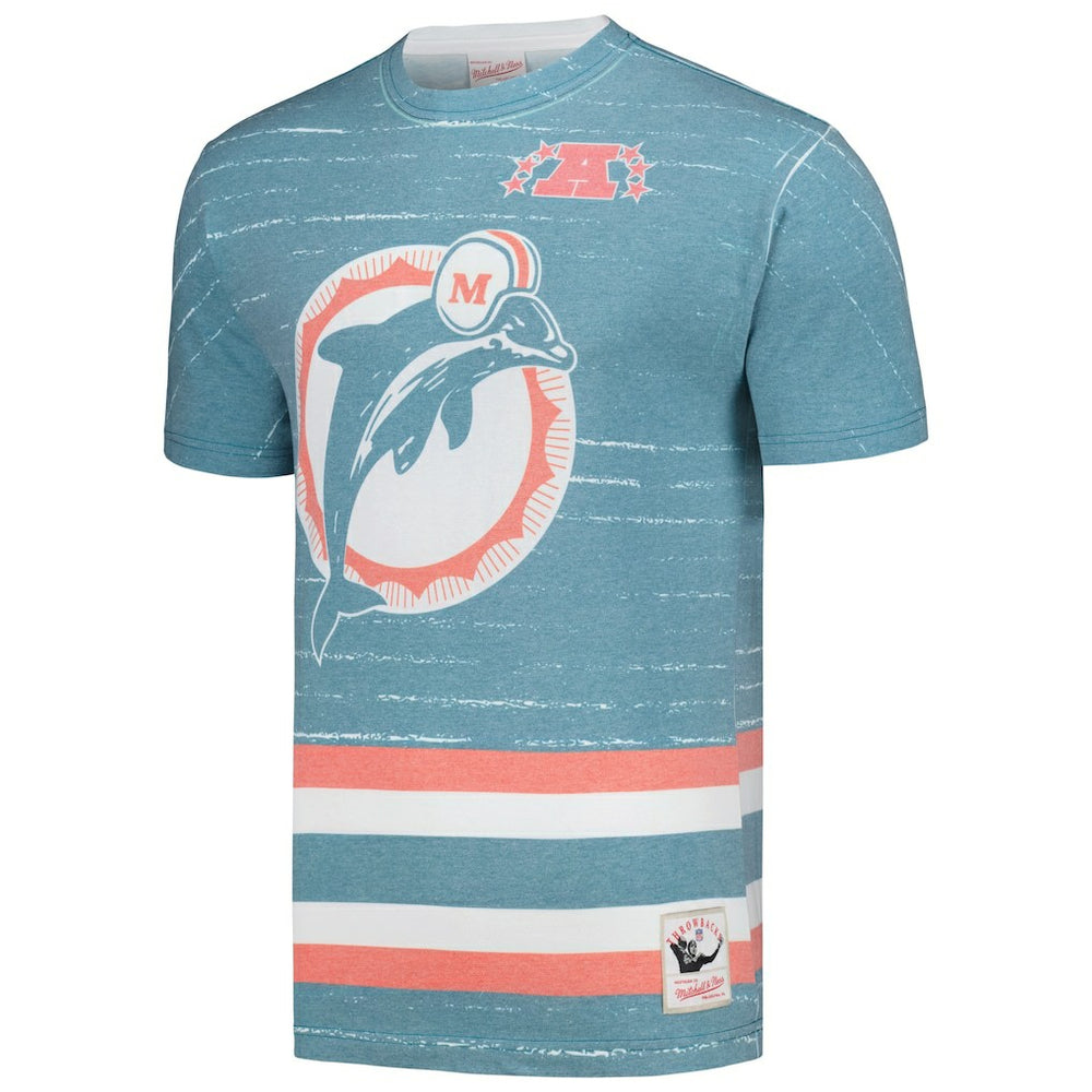 Miami Dolphins Jumbotron 3.0 T-Shirt - Aqua - Mitchell & Ness