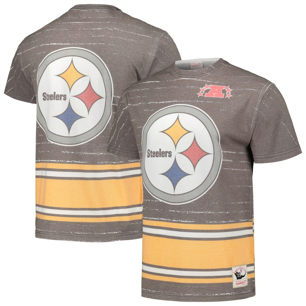 Pittsburgh Steelers Jumbotron 3.0 T-Shirt - Black - Mitchell & Ness