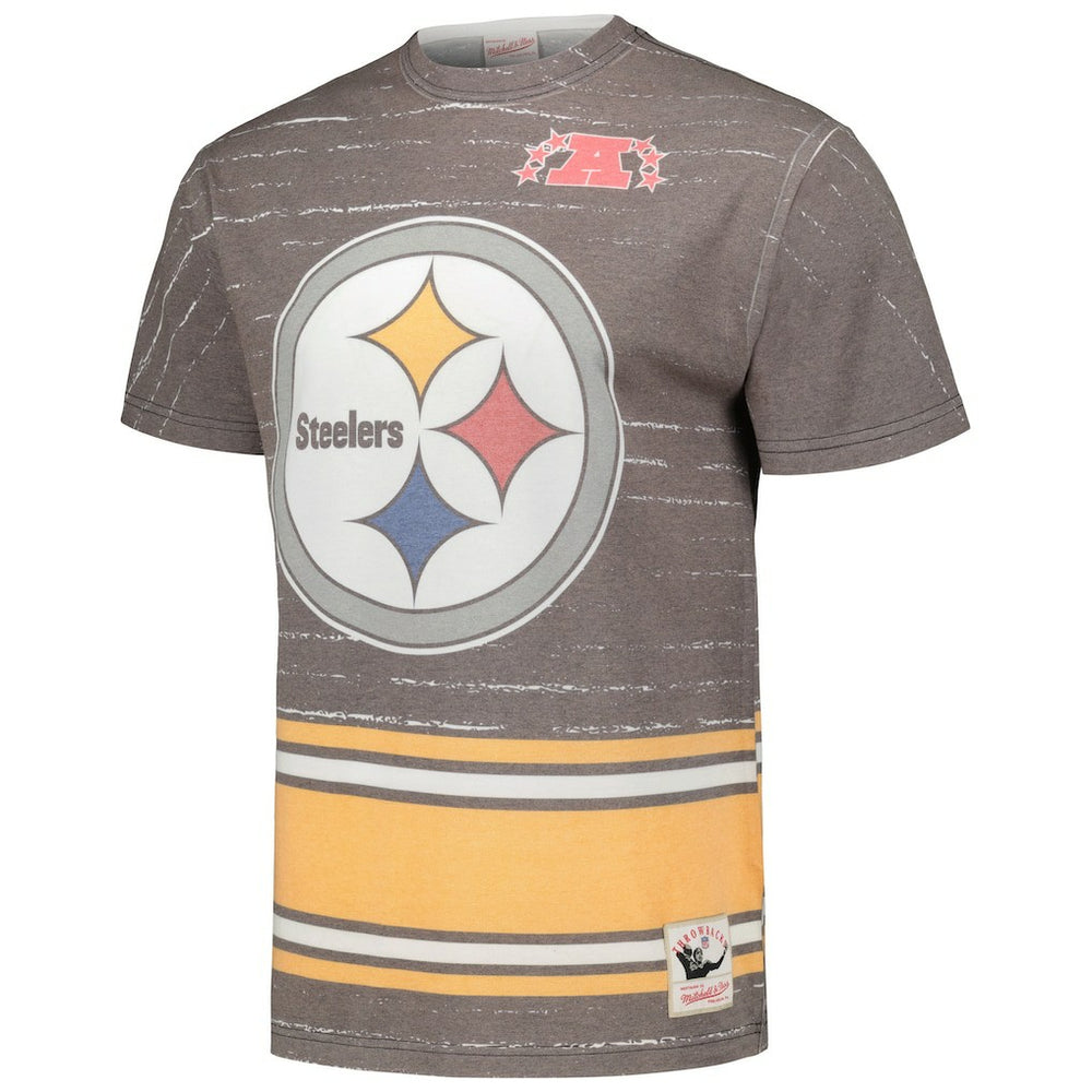 Pittsburgh Steelers Jumbotron 3.0 T-Shirt - Black - Mitchell & Ness
