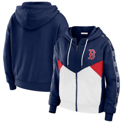 Boston Red Sox WEAR by Erin Andrews Women's  Color Block Full-Zip Hoodie Online