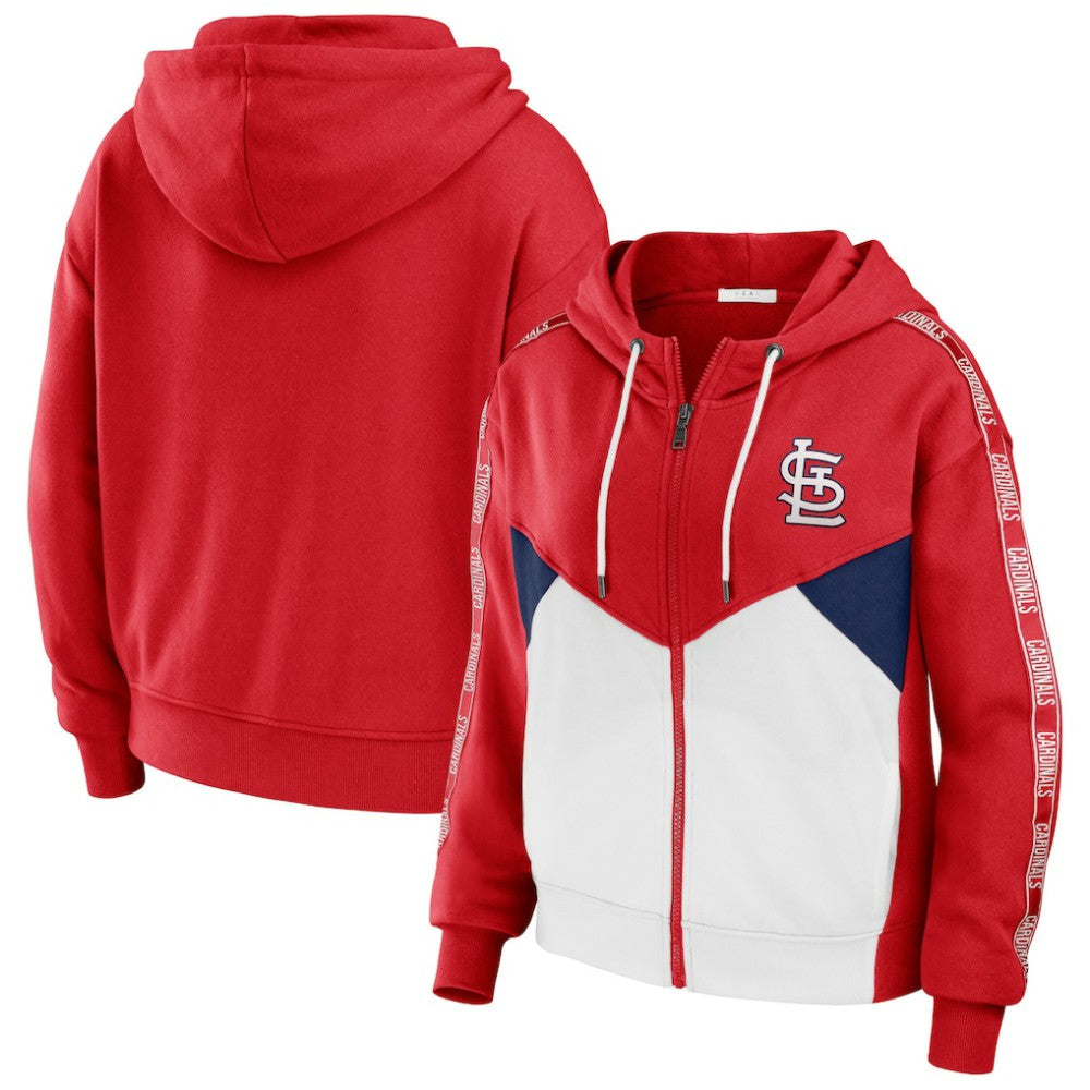 St. Louis Cardinals WEAR by Erin Andrews Women's  Color Block Full-Zip Hoodie Discount