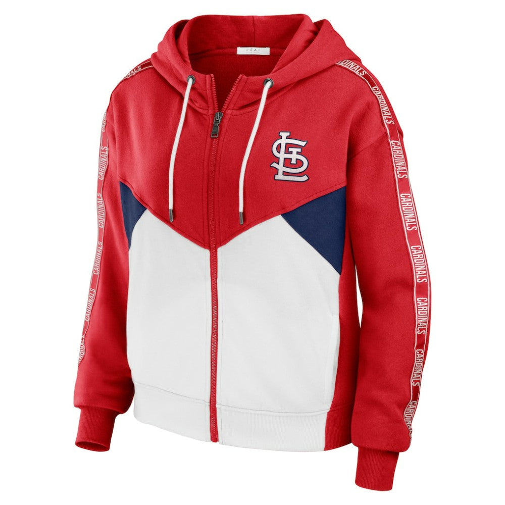 St. Louis Cardinals WEAR by Erin Andrews Women's  Color Block Full-Zip Hoodie Discount