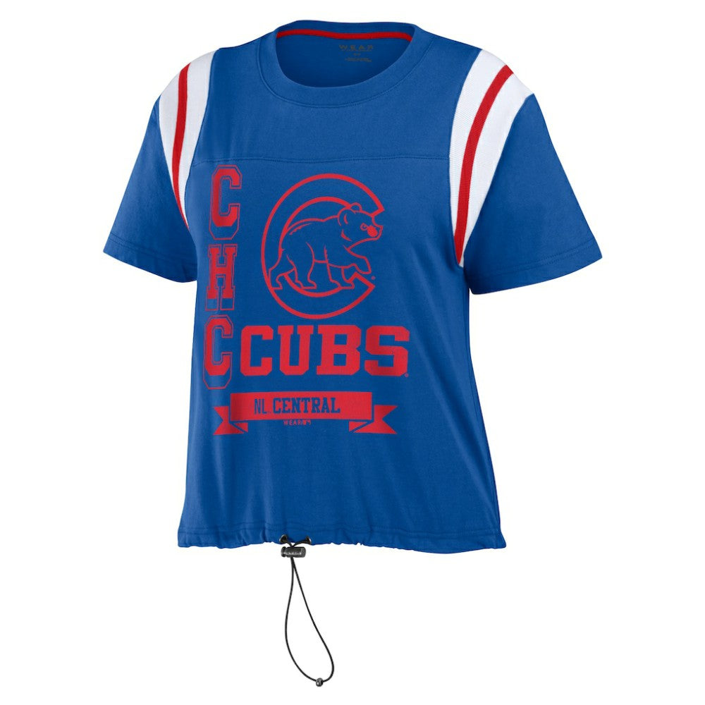 Chicago Cubs WEAR by Erin Andrews Women's Cinched Colorblock T-Shirt Online