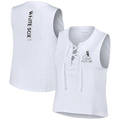 Chicago White Sox WEAR by Erin Andrews Women's Lace-Up Tank Top for sale